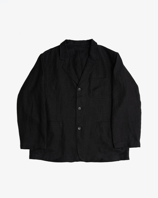 CARRY ON JACKET - BLACK WELTERWEIGHT LINEN