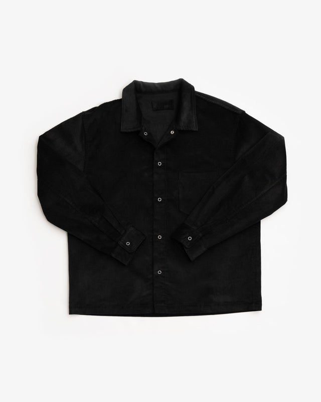 WORKSHOP SHIRT - BLACK COTTON CORDUROY