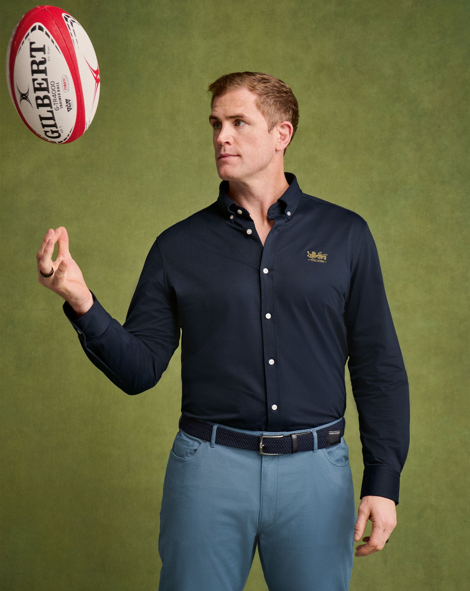 The Lions Performance Stretch Jersey Shirt - Navy