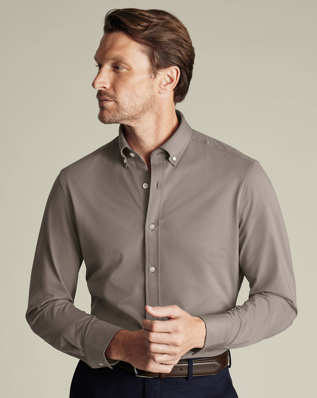 Performance Stretch Jersey Shirt - Mocha