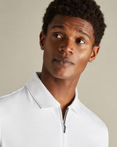 Zip Neck Jersey Polo