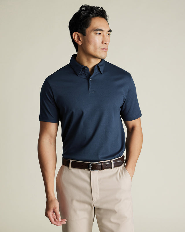 Smart Cotton Polo - Petrol Blue