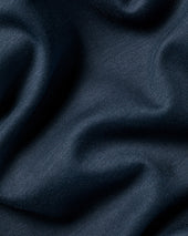 Long Sleeve Smart Cotton Polo Petrol Blue