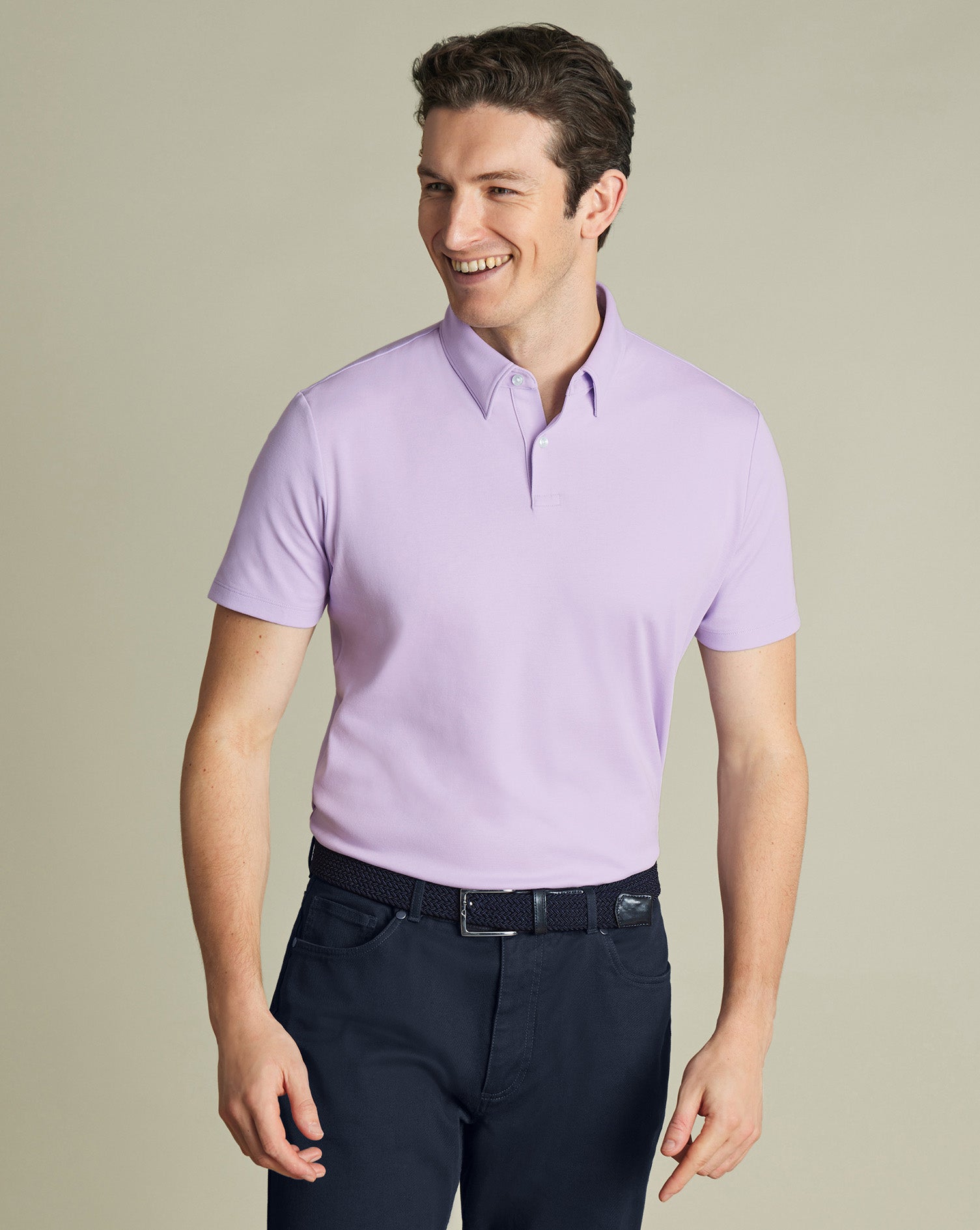 Smart Jersey Polo Lilac Purple