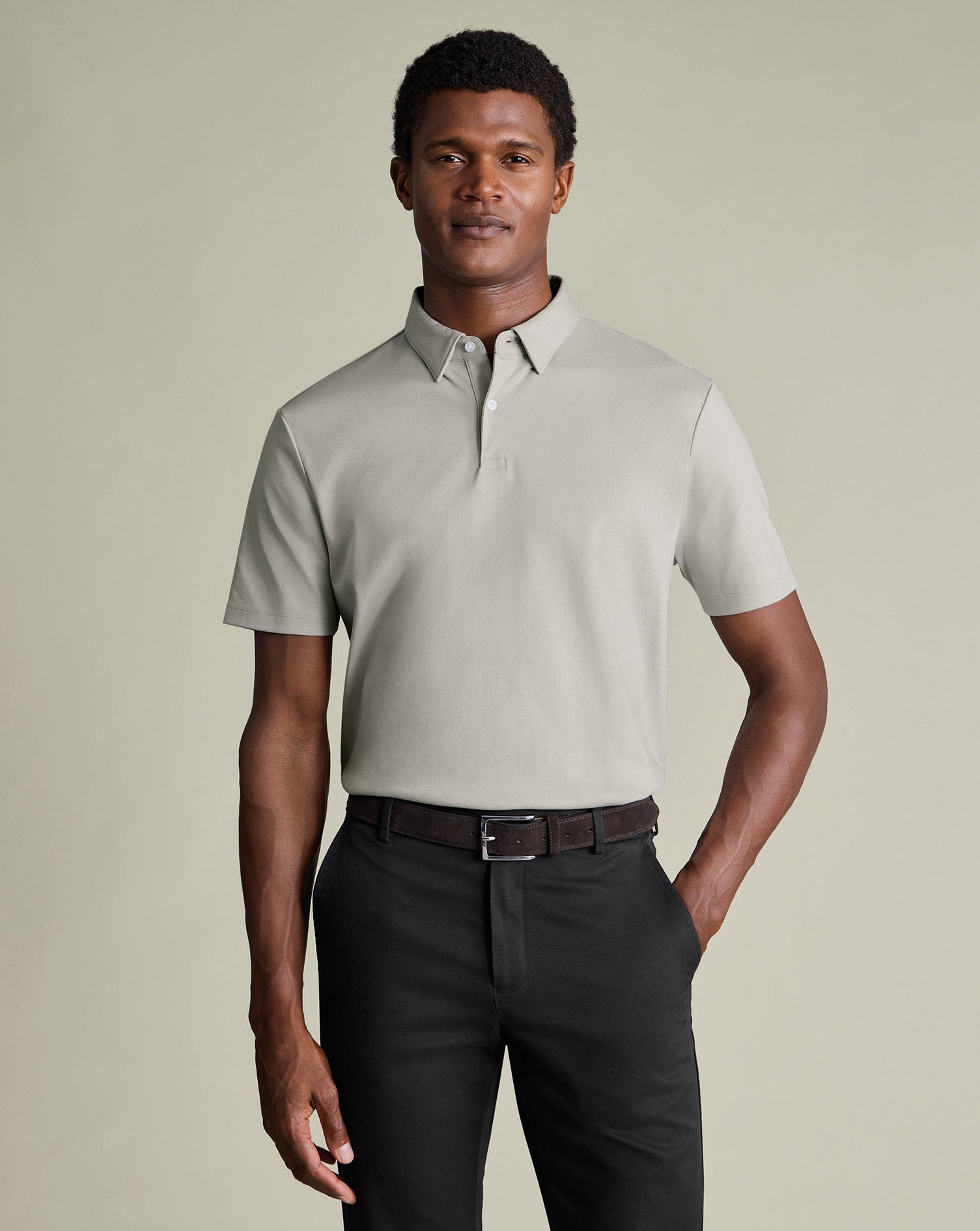 Smart Cotton Polo Gray