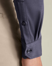 Long Sleeve Cotton Polo Dark