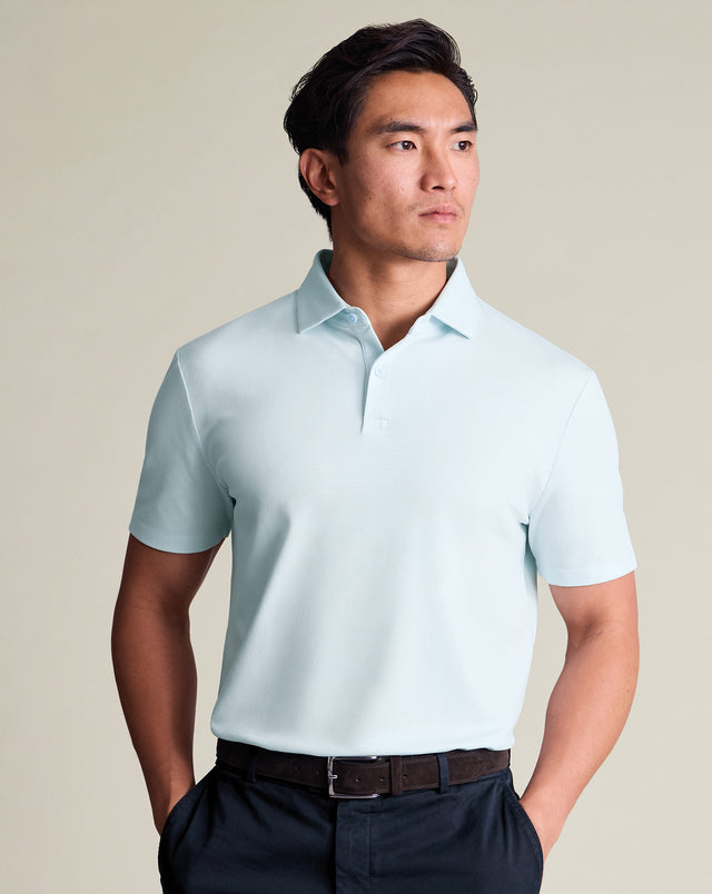 Smart Pique Polo - Ice Blue