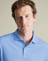 Smart Pique Polo Cornflower
