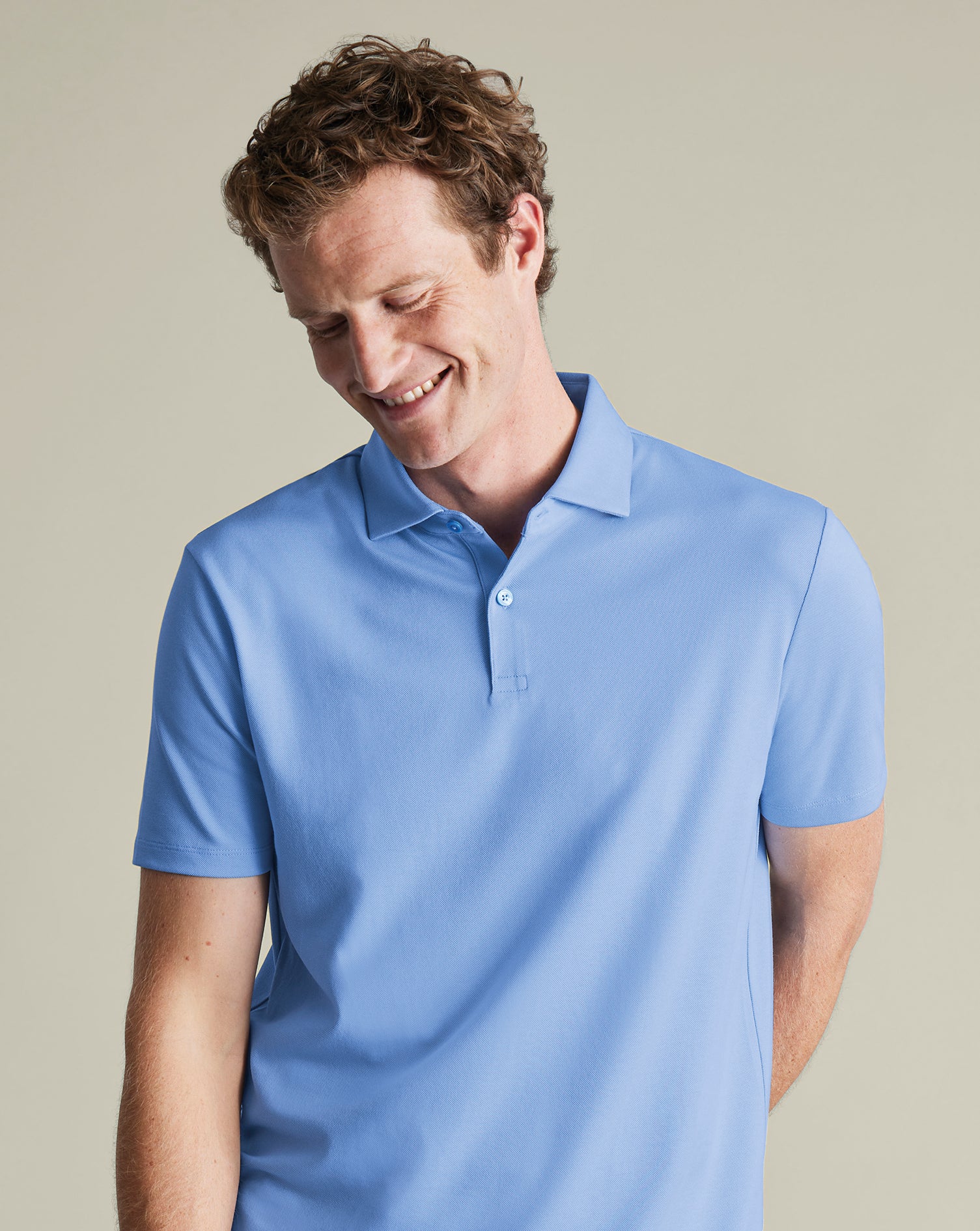 Smart Pique Polo Cornflower