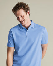 Smart Pique Polo - Cornflower Blue