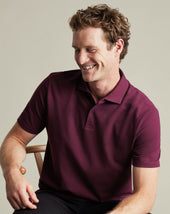 Smart Pique Polo – Wine Red