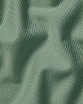 Performance Textured Zip Neck Polo Green