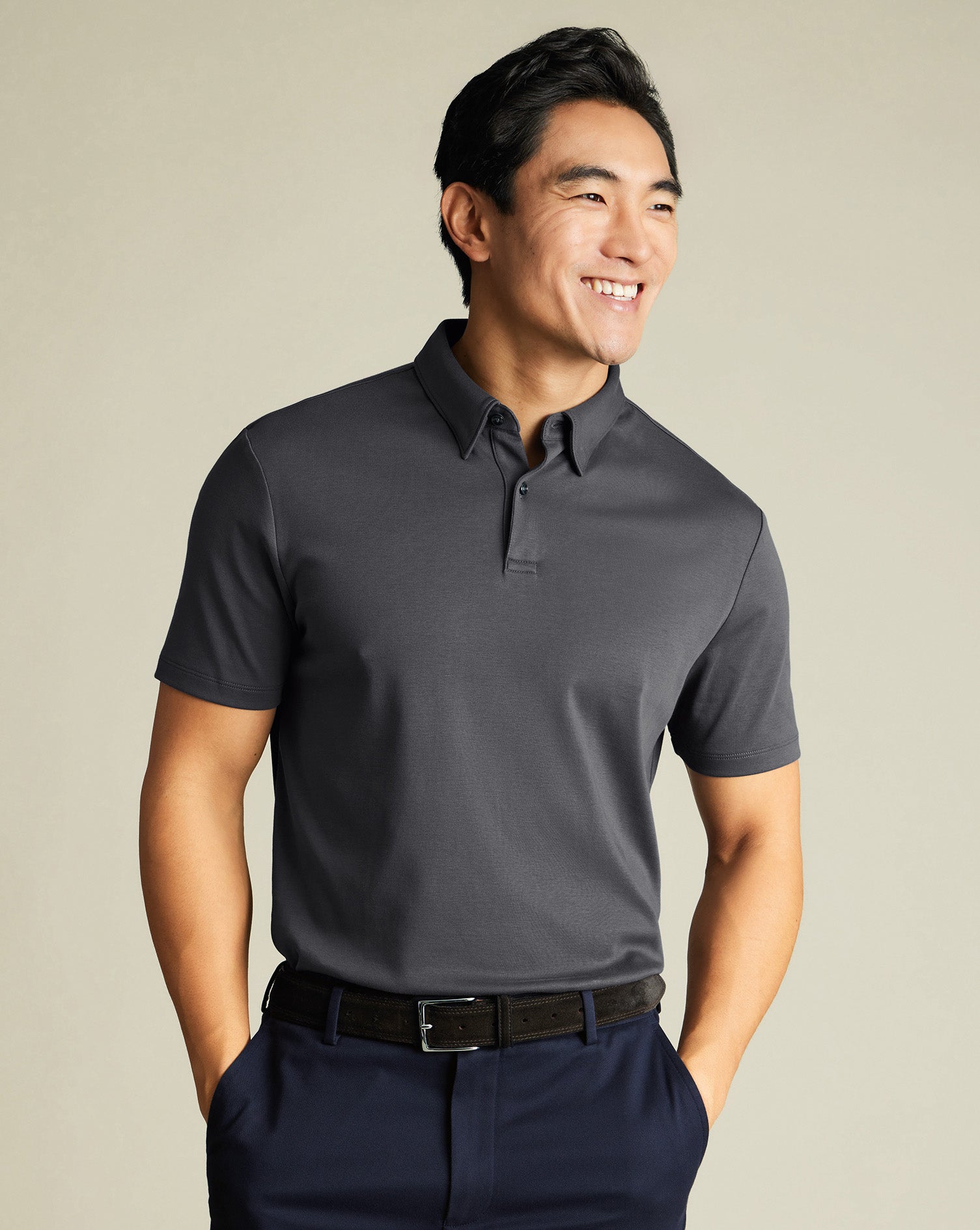 Smart Cotton Polo Grey