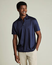 Pure Linen Polo - Navy