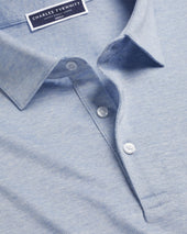 Polo En Lin Bleu Ciel
