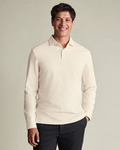 Long Sleeve Smart Pique Polo