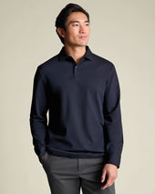 Long Sleeve Smart Pique Polo