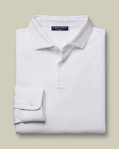 Long Sleeve Smart Pique Polo