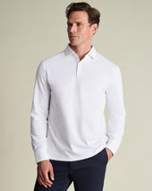 Long Sleeve Smart Pique Polo