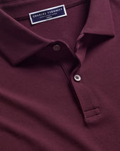 Long Sleeve Smart Pique Polo Red