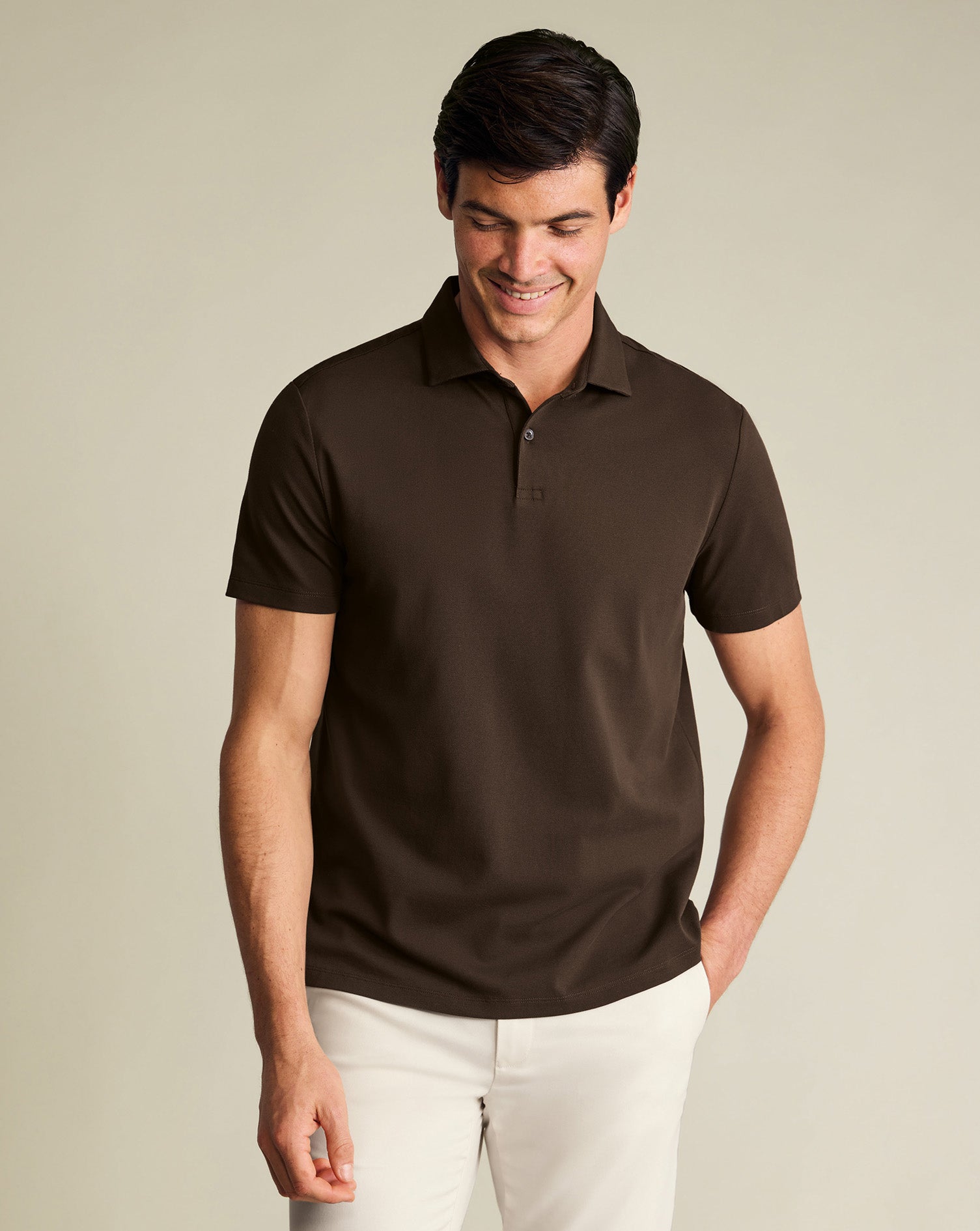 Smart Pique Polo Brown