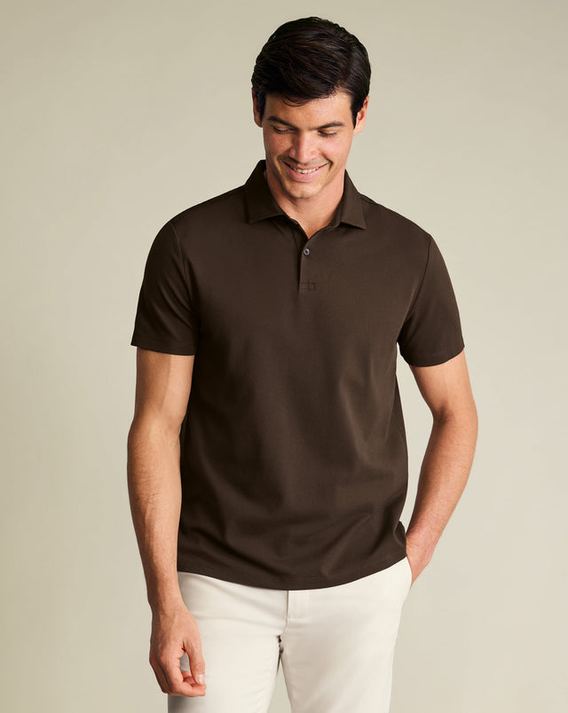 Smart Pique Polo – Chocolate Brown