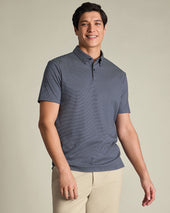 Smart Cotton Stripe Polo White