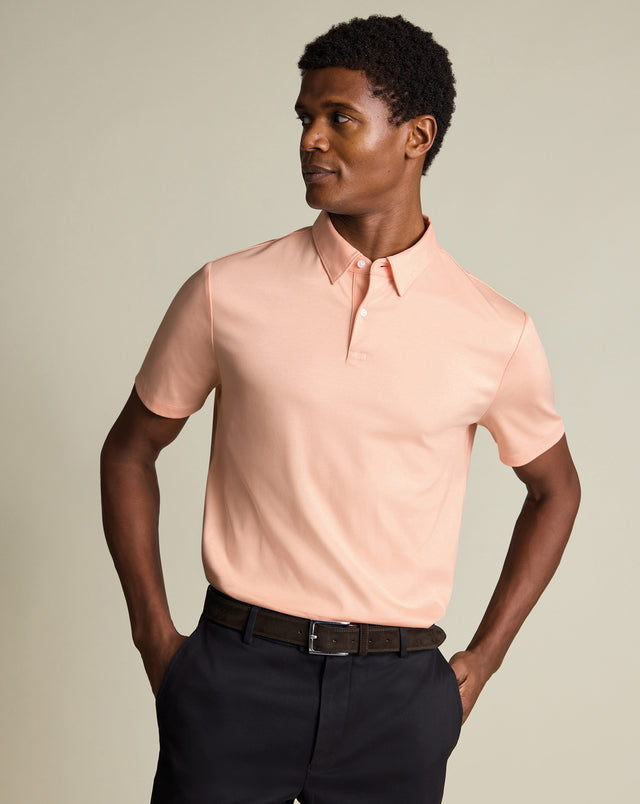 Smart Cotton Polo – Peach