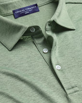 Linen Polo Light Green