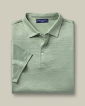 Linen Polo Light Green