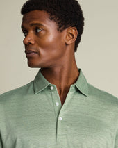 Linen Polo Light Green