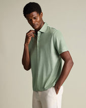 Linen Polo Light Green