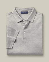 Pure Linen Polo Grey
