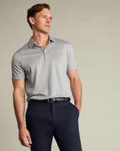 Pure Linen Polo Gray