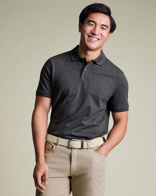 Pique Polo - Gray