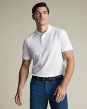 Pique Polo - White