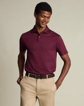Performance Texture Polo – Wine Red