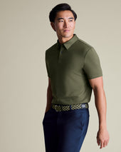 Performance Jersey Polo – Olive Green