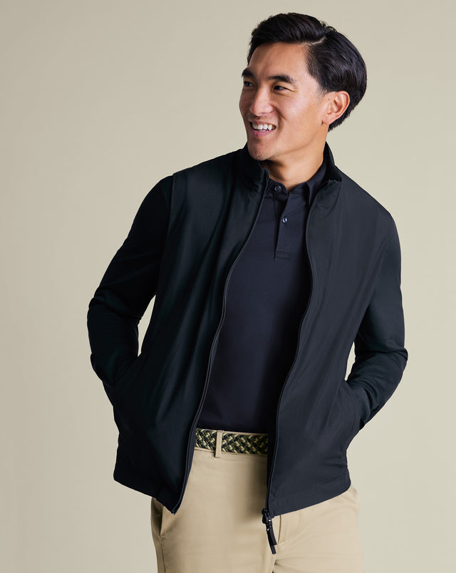 Long Sleeve Performance Jersey Polo – Navy