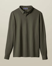 Long Sleeve Performance Jersey Polo Green