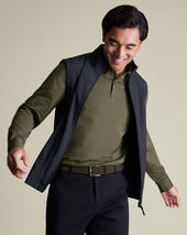Long Sleeve Performance Jersey Polo Green