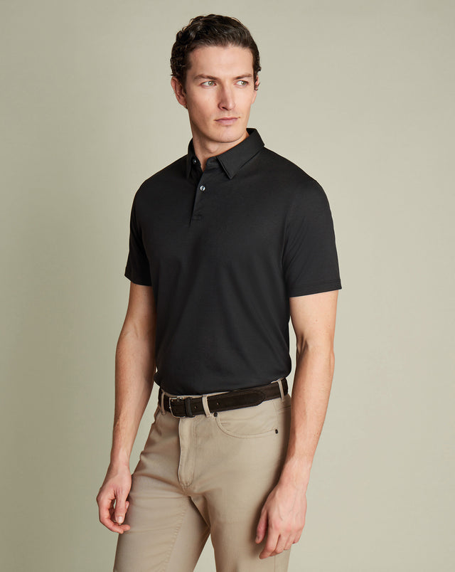 Smart Cotton Polo – Black