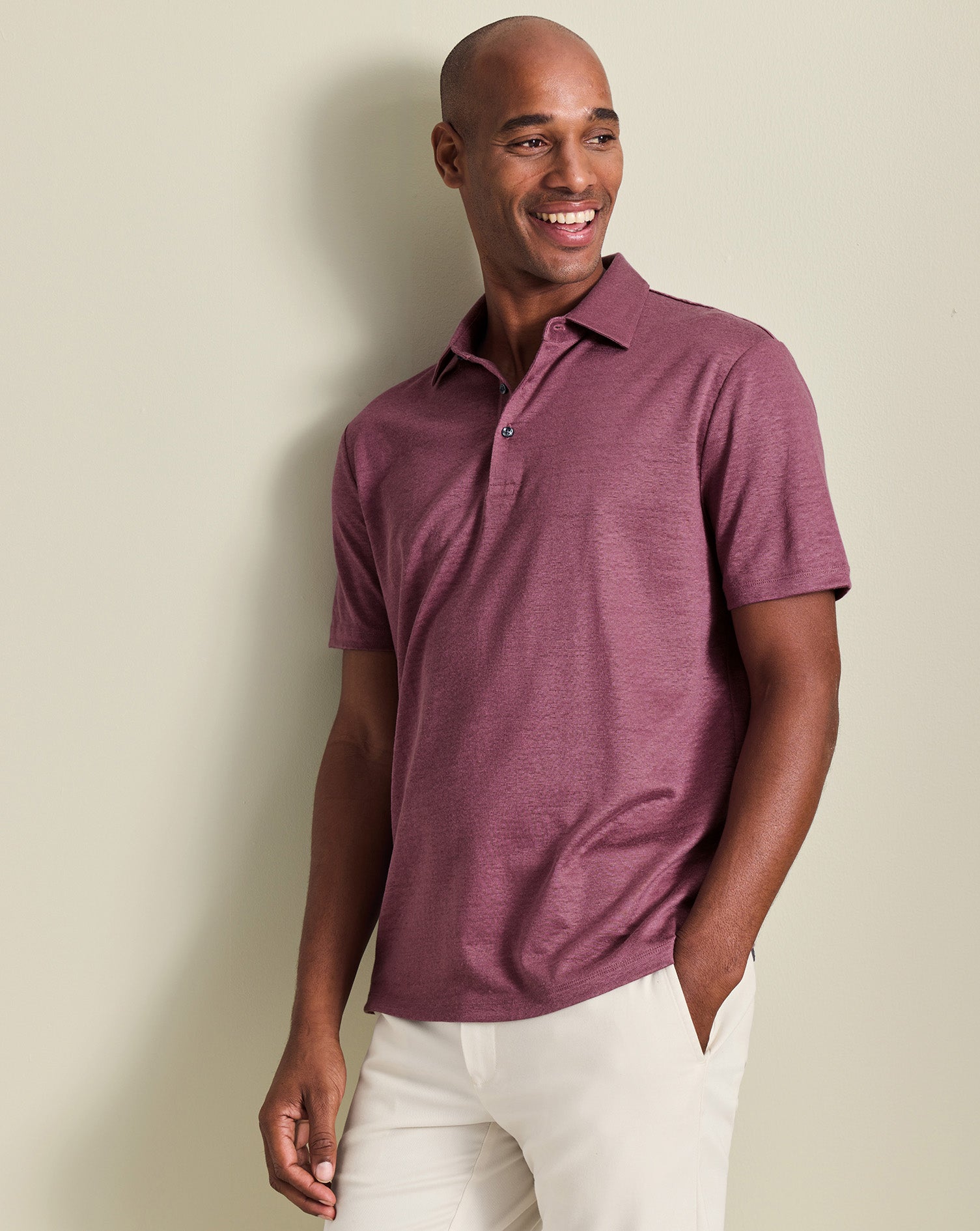 Linen Polo Pink