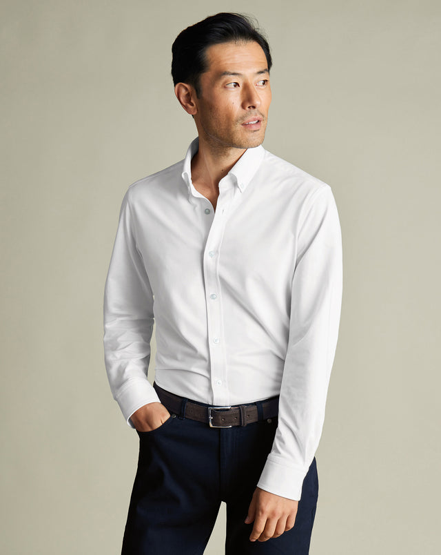 Performance Stretch Jersey Shirt - White