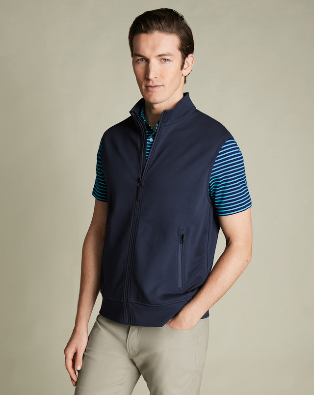 Performance Funnel Neck Vest- Navy