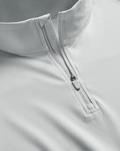 Performance Zip Neck Polo Gray