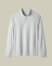 Performance Zip Neck Polo Gray