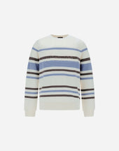 Sweatshirt In Stripe Cotton Sweater