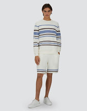 Sweatshirt In Stripe Cotton Sweater