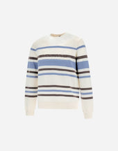 Sweatshirt In Stripe Cotton Sweater